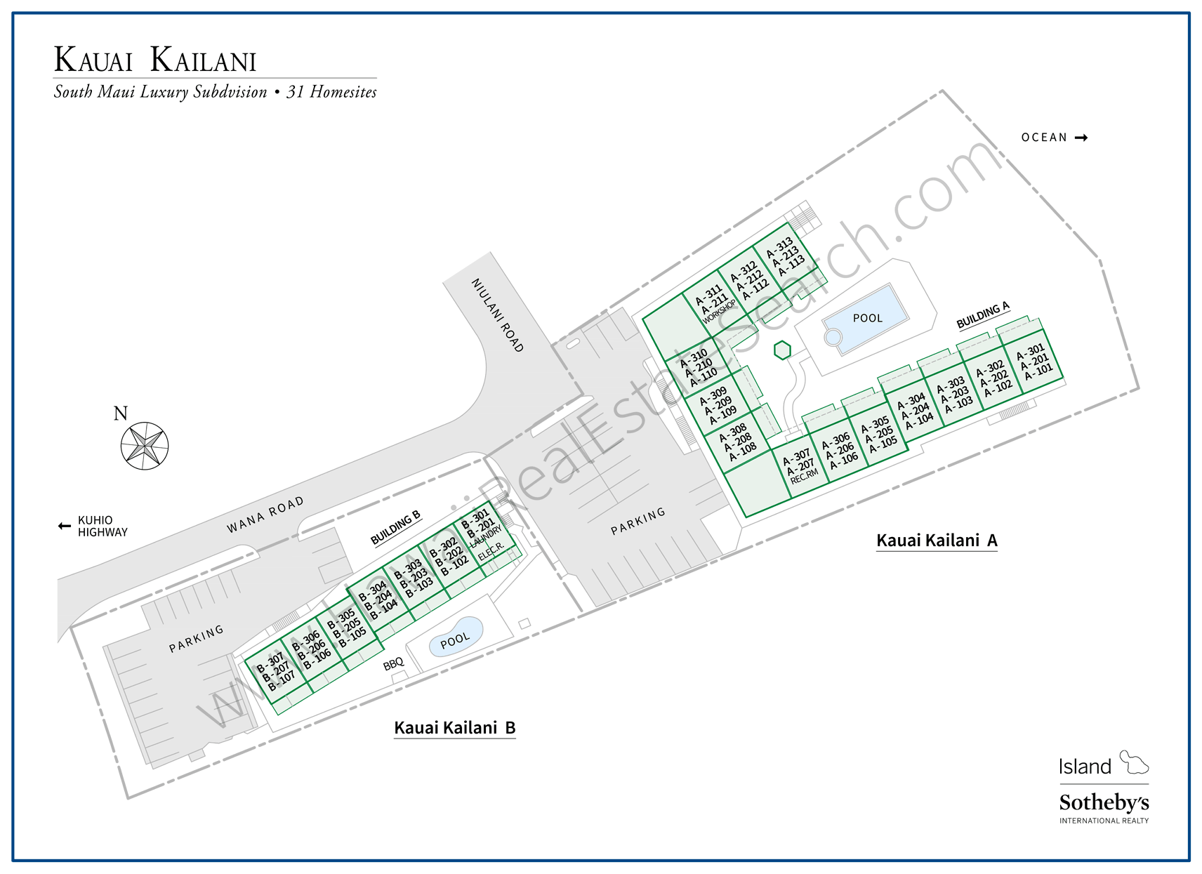 Kauai Kailani Property Map